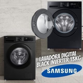 Samsung Lavadora de Roupas Digital Inverter WW13CG Black 13kg 220V