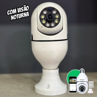Câmera De Segurança Fergusom Lâmpada Ip Wifi Com Visão Noturna Interna Externa App Yoosee Espiã 360º