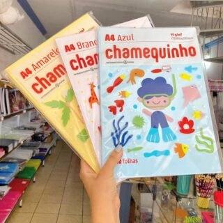 Chamequinho Papel A4, 210 x 297 mm, 100 Folhas, Azul