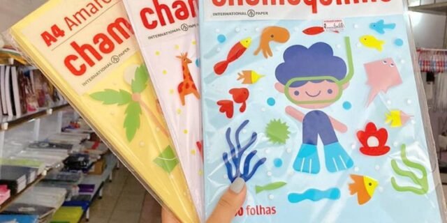 Chamequinho Papel A4, 210 x 297 mm, 100 Folhas, Azul