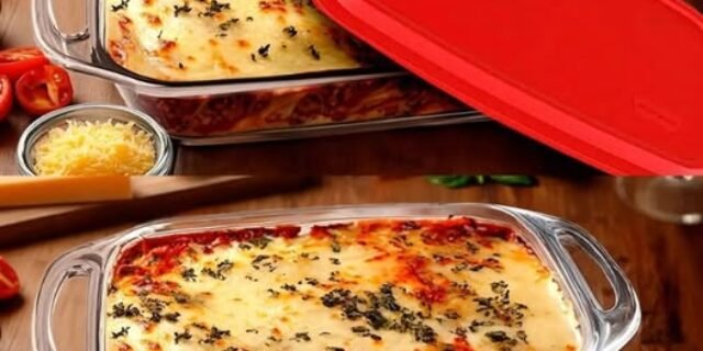 Assadeira de Vidro Retangular com Alças Marinex Seletta