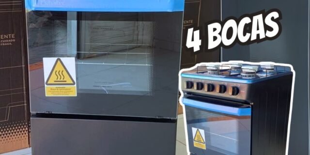 Fogão 4 Bocas Esmaltec Preto Ideal Pop