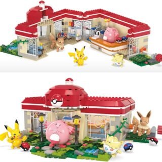 MEGA Pokémon Jogo de Construção Centro Pokémon na Floresta