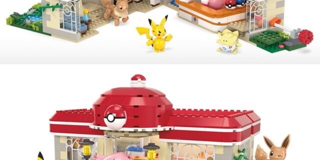 MEGA Pokémon Jogo de Construção Centro Pokémon na Floresta