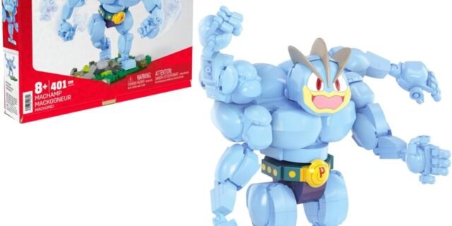 MEGA Pokémon, Blocos de Montar Machamp com 399 peças, 17 cm de Altura, 4 Braços Articulados, Para Crianças a Partir de 8 Anos