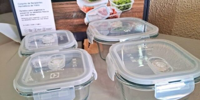 Conjunto De Potes Herméticos De Vidro Electrolux 4un