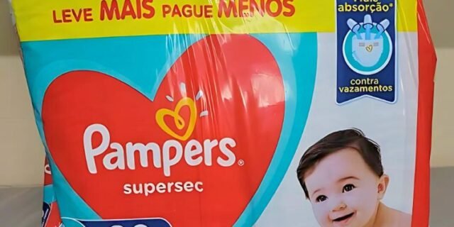 Fralda Pampers Supersec M – 90 fraldas