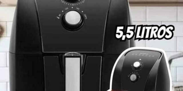 Fritadeira Elétrica sem Óleo/Air Fryer Britânia Redestone BFR50 Preta com Timer 5,2L