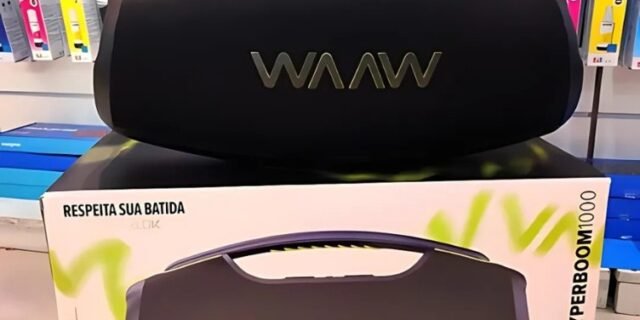 WAAW by ALOK Caixa de Som HYPERBOOM 1000 Bluetooth, À Prova D’Água, Até 12h de Autonomia, Tecnologia TWS, 180W RMS