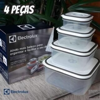 Conjunto de Potes Herméticos 4 Unidades Electrolux