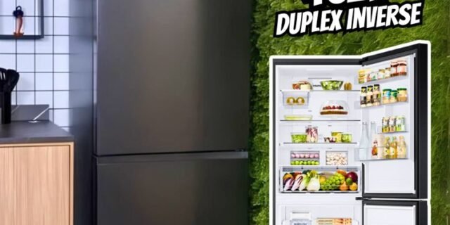 Samsung Geladeira Duplex Inverse Evolution Smartthings Rb50 Black Inox 462l 127v