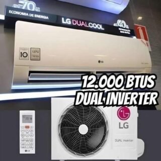 Ar Condicionado Split Hi Wall Inverter LG Dual Compact +IA R-32 12000 BTU/h Frio 220V