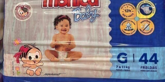 Fralda Turma da Mônica Baby Mega G 44 Unidades