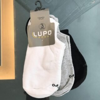 Kit 6 Pares Meias Masculina Lupo Algodão Soquete Invisível