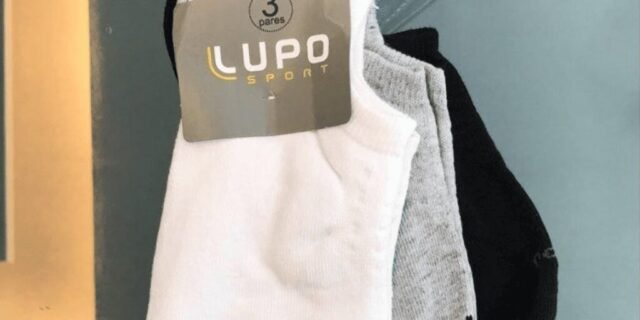 Kit 6 Pares Meias Masculina Lupo Algodão Soquete Invisível