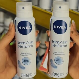 NIVEA Desodorante Antitranspirante Aerossol Sem Perfume Pele Sensível 150ml