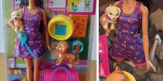 Barbie Conjunto de Brinquedo Adota um Cachorrinho Loira