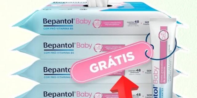 Bepantol Baby Kit Lenço Umedecido, Leve 5 Pacotes de 48 Unidades Cada e Ganhe Pomada Assadura Bebe 60g