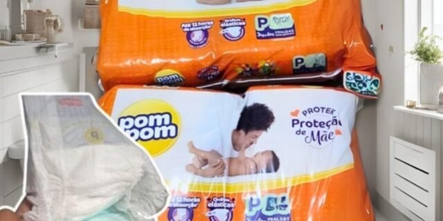 Fralda Pom Pom Protek Proteção de Mãe Jumbo P 30 Unidades