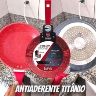 Frigideira 20 cm ColorStone de alumínio com antiaderente Titânio