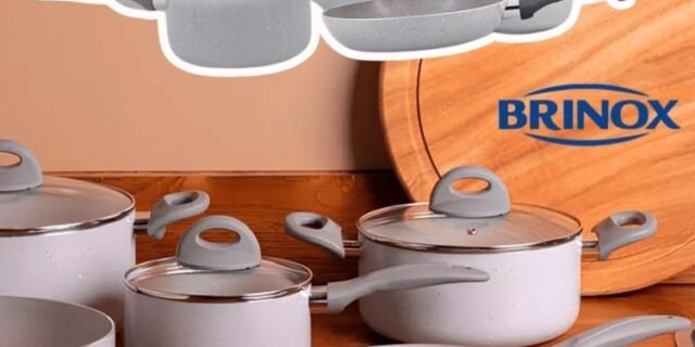 Jogo De Panelas Brinox Antiaderente Ceramic Life 5 Peças