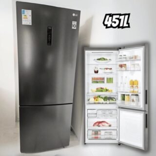 Geladeira/Refrigerador LG Frost Free Smart Inverse – Prata 451L Inox Look
