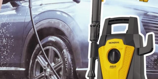 Lavadora de Alta Pressão Aqua Power I, Mondial, Cinza/Amarelo, 1400W