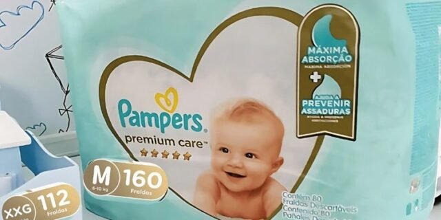 Fralda Pampers Premium Care M – 160 fraldas