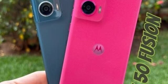 Smartphone Motorola Edge 50 Fusion 5G – 256GB 16GB (8GB RAM+8GB Ram Boost) 50MP Sony AI Camera IP68 NFC – Pink Suede