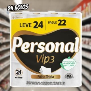 Personal Papel Higiênico Vip Folha Tripla, 24 Rolos De 20M