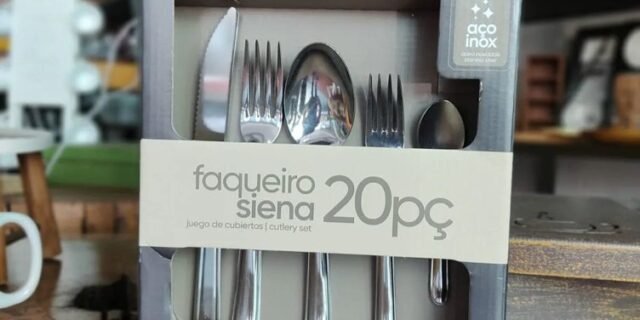 Faqueiro De Aço Inox Siena 20 Peças Brinox