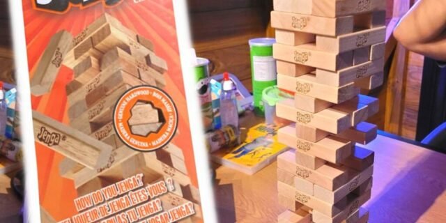 Hasbro Gaming Jenga Clássico Jogos de equilíbrio e estratégia com 54 peças