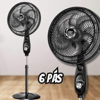 Ventilador de Coluna 30cm Turbo, Mondial, Preto/Prata, 50W, 110V
