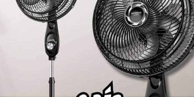 Ventilador de Coluna 30cm Turbo, Mondial, Preto/Prata, 50W, 110V