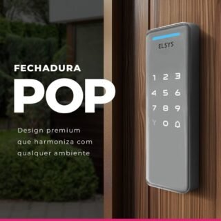 Fechadura Digital de Sobrepor, Abertura por senha ou tag, Pop, Prata, DS1100V, Elsys