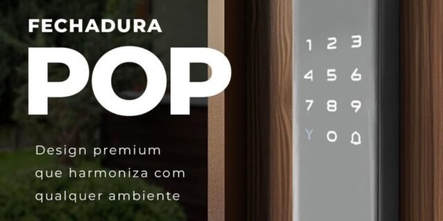 Fechadura Digital de Sobrepor, Abertura por senha ou tag, Pop, Prata, DS1100V, Elsys