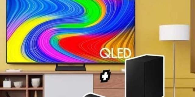 Samsung Combo Smart TV 55″ QLED 4K 55Q65D 2024 + Soundbar HW-B550/ZD