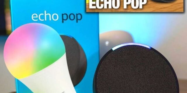 Echo Pop Smart Speaker Compacto Com Som Envolvente E Alexa Cor Preta+ Lâmpada Elgin 10w