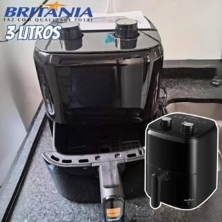 Air Fryer Britânia BFR31 Preto com Timer 3L 220V