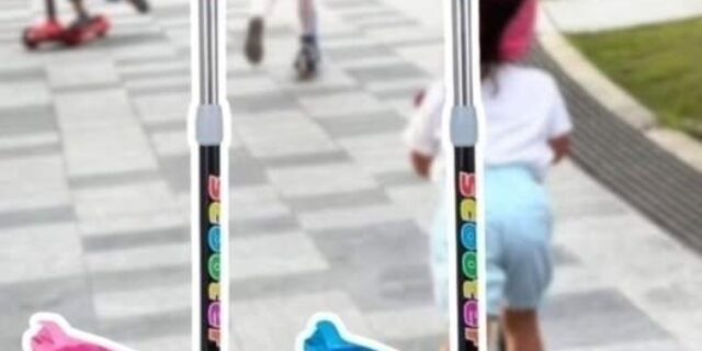 Patinete Infantil 3 Rodas Com Luzes Led Dobrável E Ajustável Menino Menina – Atentu