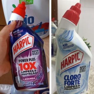 Harpic Desinfetante Líquido Power Plus Lavanda ou Cloro Forte 500Ml