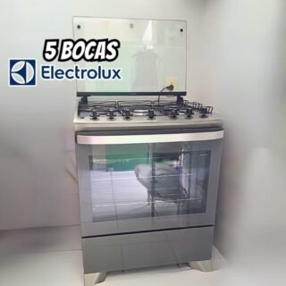 Fogão Electrolux 5 Bocas Experience com VaporBake Prata FE5TC