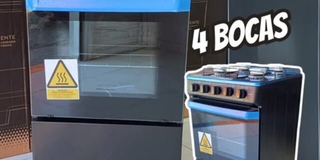 Fogão 4 Bocas Esmaltec Preto Ideal Pop