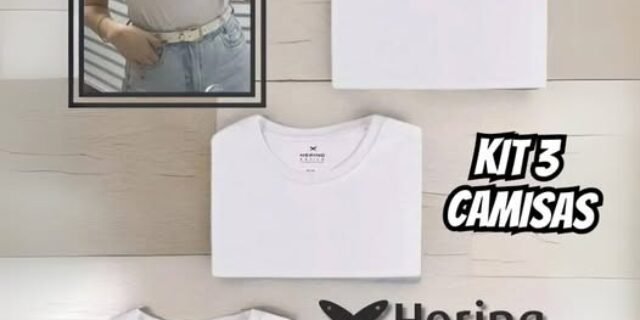 Kit Com 3 Camisetas Femininas Básicas Hering