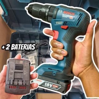 Bosch Parafusadeira Furadeira Impacto Gsb 18v-50 18v Brushless Com 2 Baterias 1 Carregador E Maleta