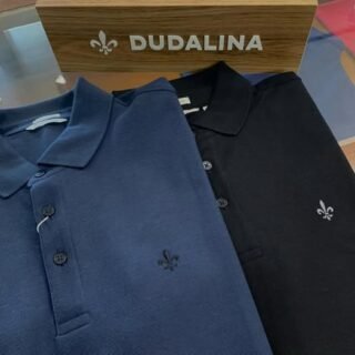 Camisa Polo Dudalina Reta Lisa Azul (P ou M)