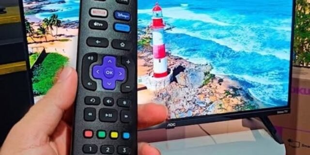 Smart Tv 32 polegadas Hd Roku Tv 32s5135/78g Preta Aoc Bivolt