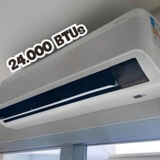 Ar-condicionado Split Samsung Inverter Windfree Connect Ai 24.000 Btus Frio Sem Vento Ar24dyfaawknaz