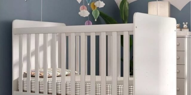 Berço Americano 3 em 1 com Colchão Incluso 0504BC Multimóveis