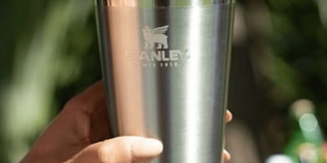 Stanley – Copo de cerveja isolado, copo empilhável Stay Chill de 473 ml, para bebidas quentes ou frias, Stainless Steel